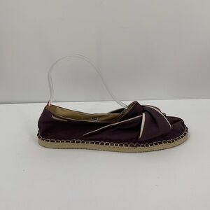 Havaianas Origine twist espadrille shoe canvas purple gray flat Brazil 6.5